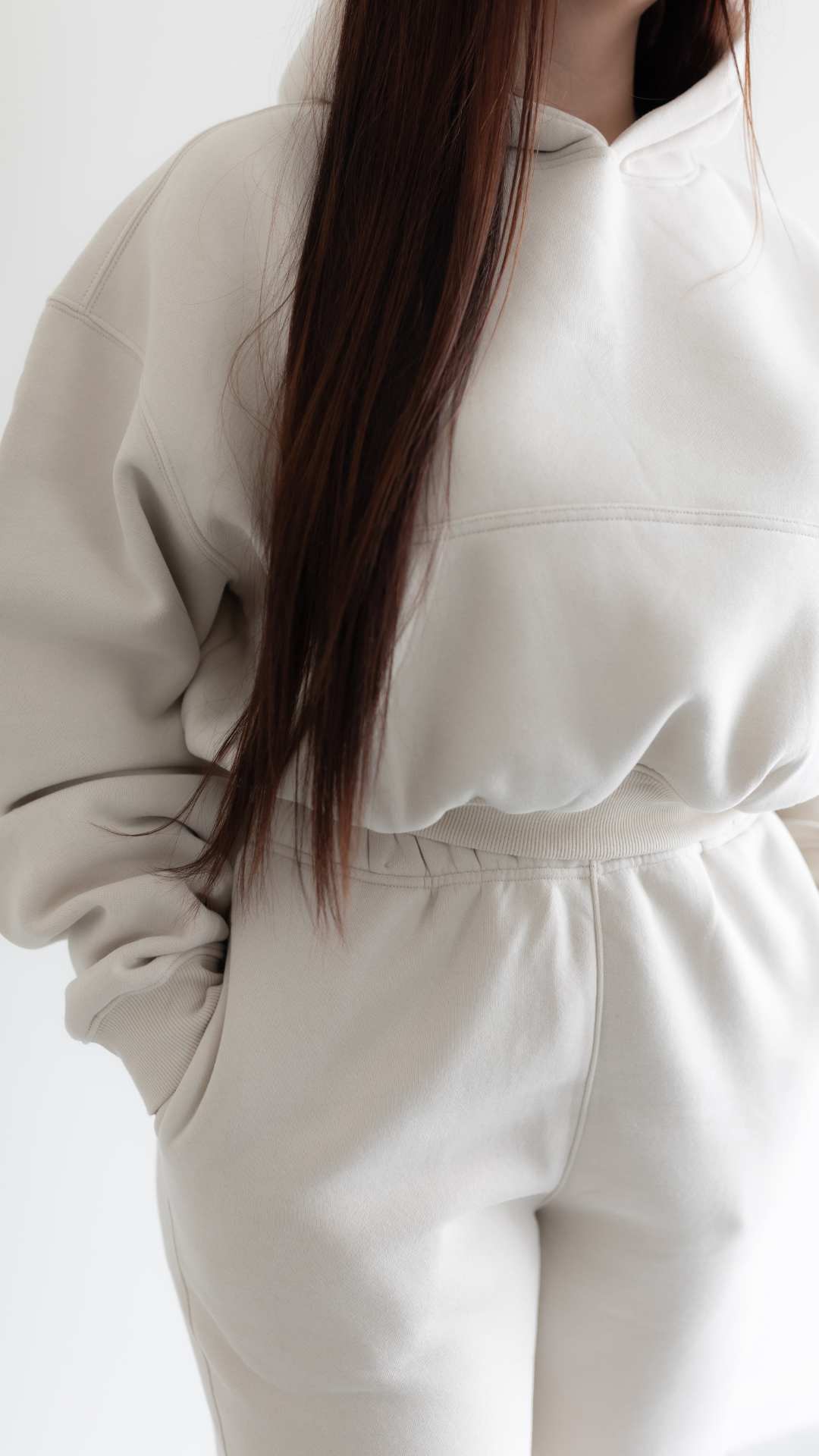 CREMELINE CROPPED SET